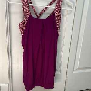 Lululemon Athletica Pink Sleeveless Backless Tank Top
